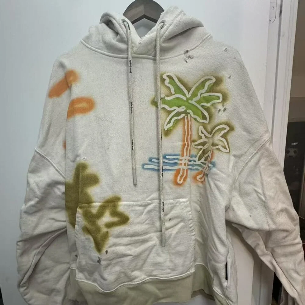 Palm Angels Palm Neon Hoodie 'Off White/Multicolor' - Picture 2 of 4
